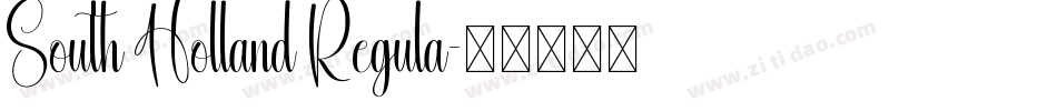 South Holland Regula字体转换